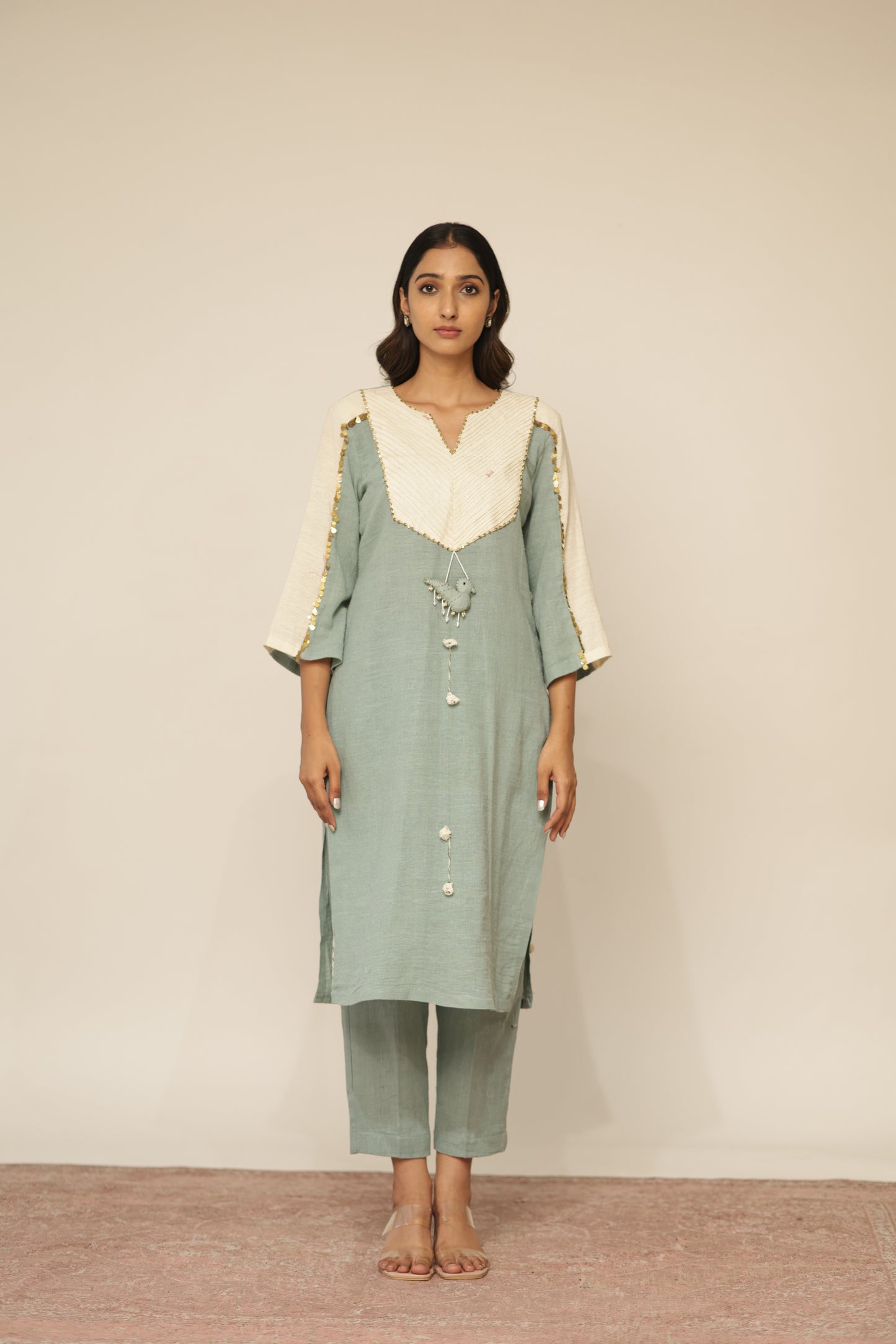 TEAL MIRI CHIDIYA KURTASET