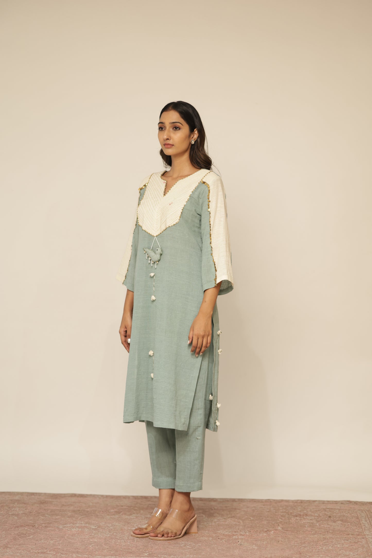 TEAL MIRI CHIDIYA KURTASET
