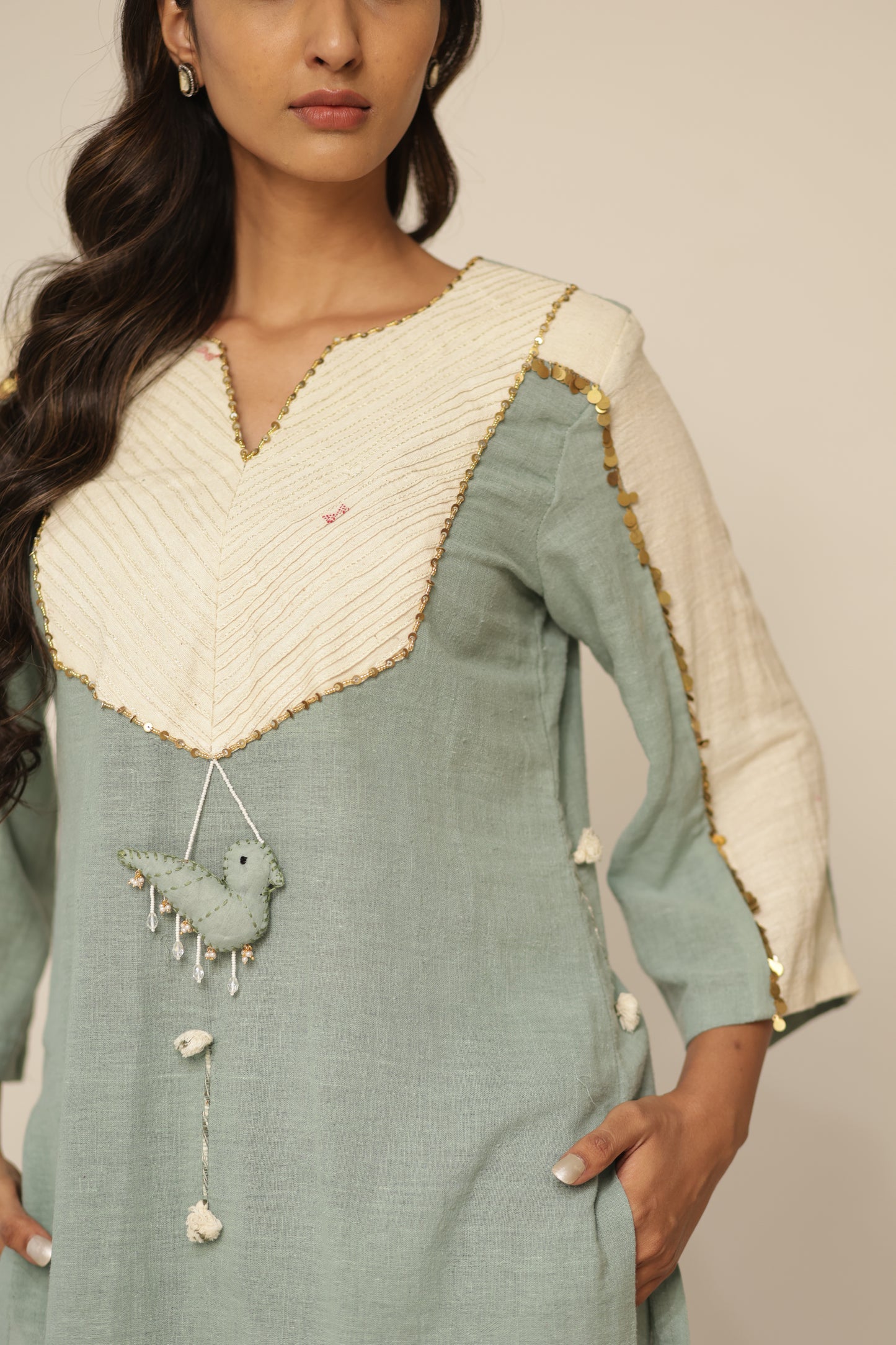 TEAL MIRI CHIDIYA KURTASET