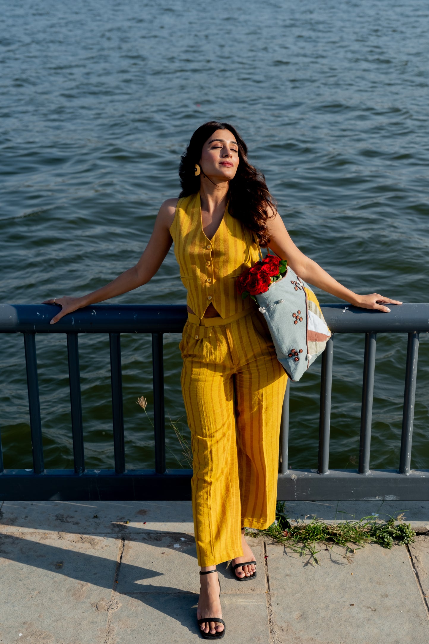 MUSTARD YELLOW WAISTCOAT CO-ORD SET