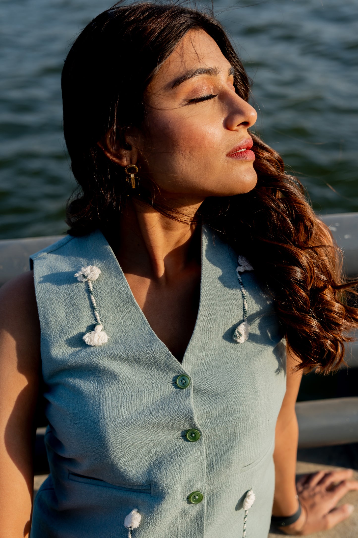 TEAL MIRI WAISTCOAT CO-ORD SET