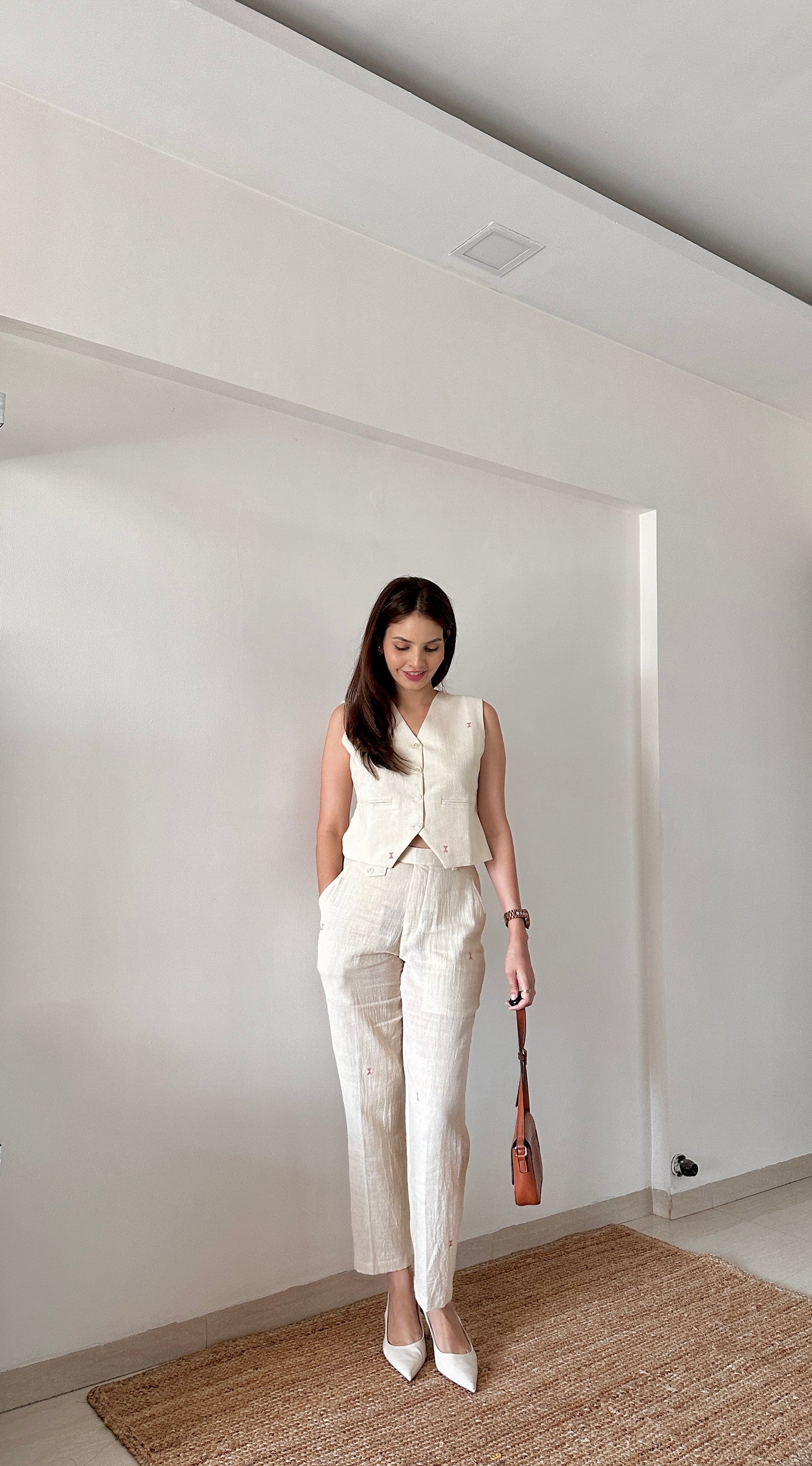 GAYATRI SISODIYA IN IVORY WAISTCOAT CO-ORD SET