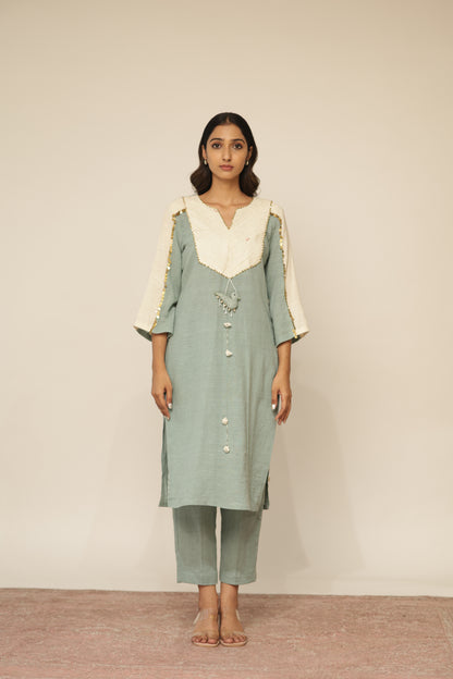 TEAL MIRI CHIDIYA KURTASET