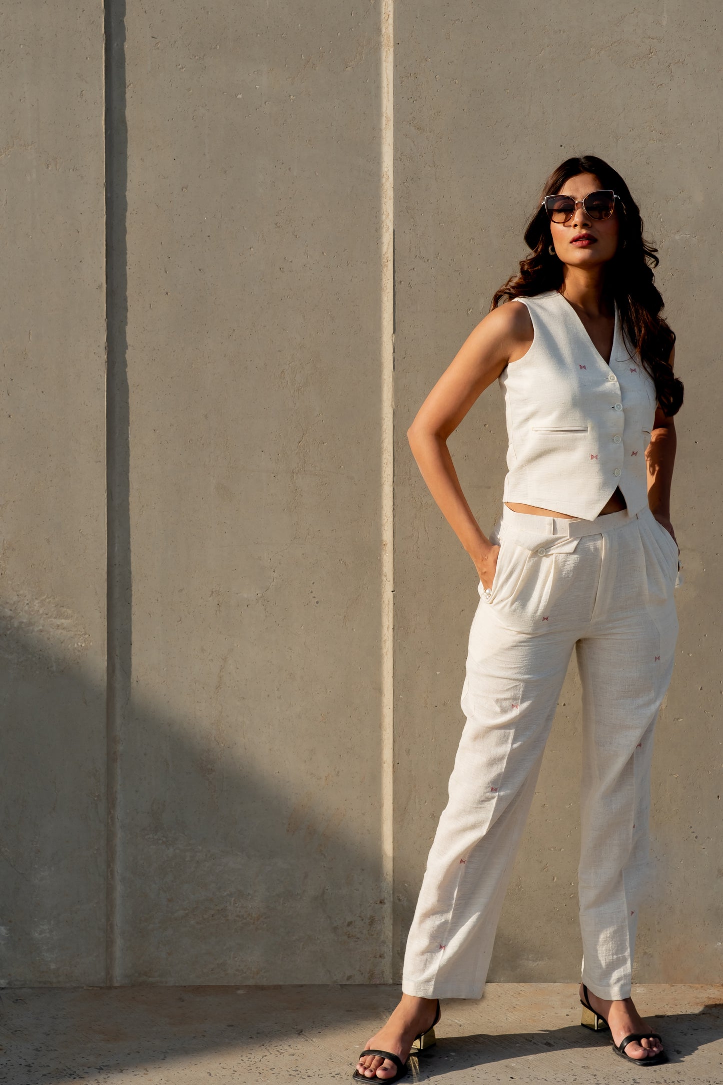 IVORY WAISTCOAT CO-ORD SET