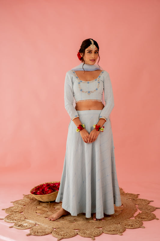 SKY BLUE LEHENGA SET