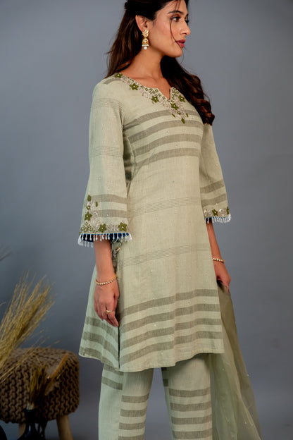 OLIVE GREEN KURTASET