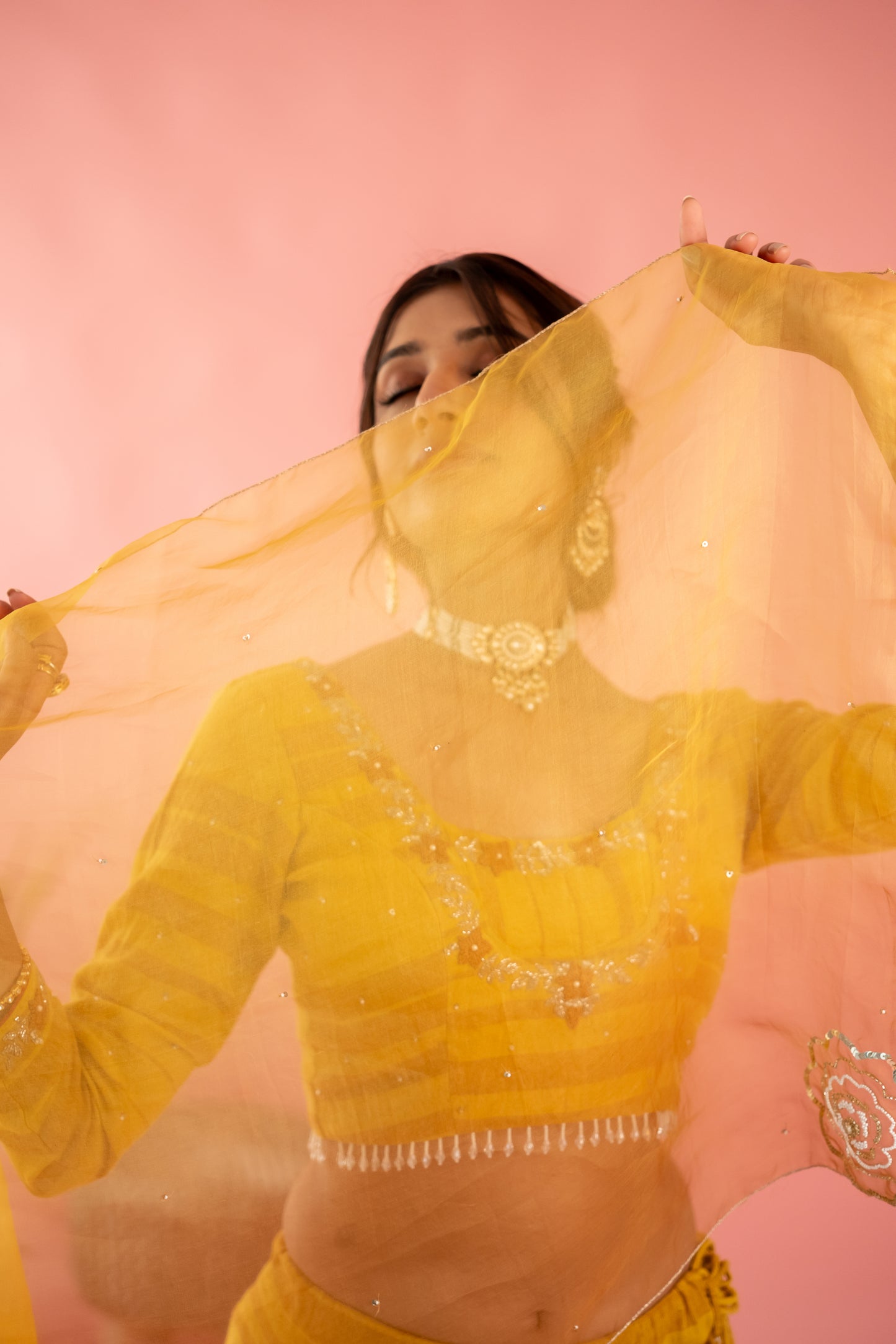MUSTARD YELLOW LEHENGA SET